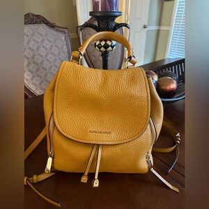 Michael Kors Mustard Leather Backpack
